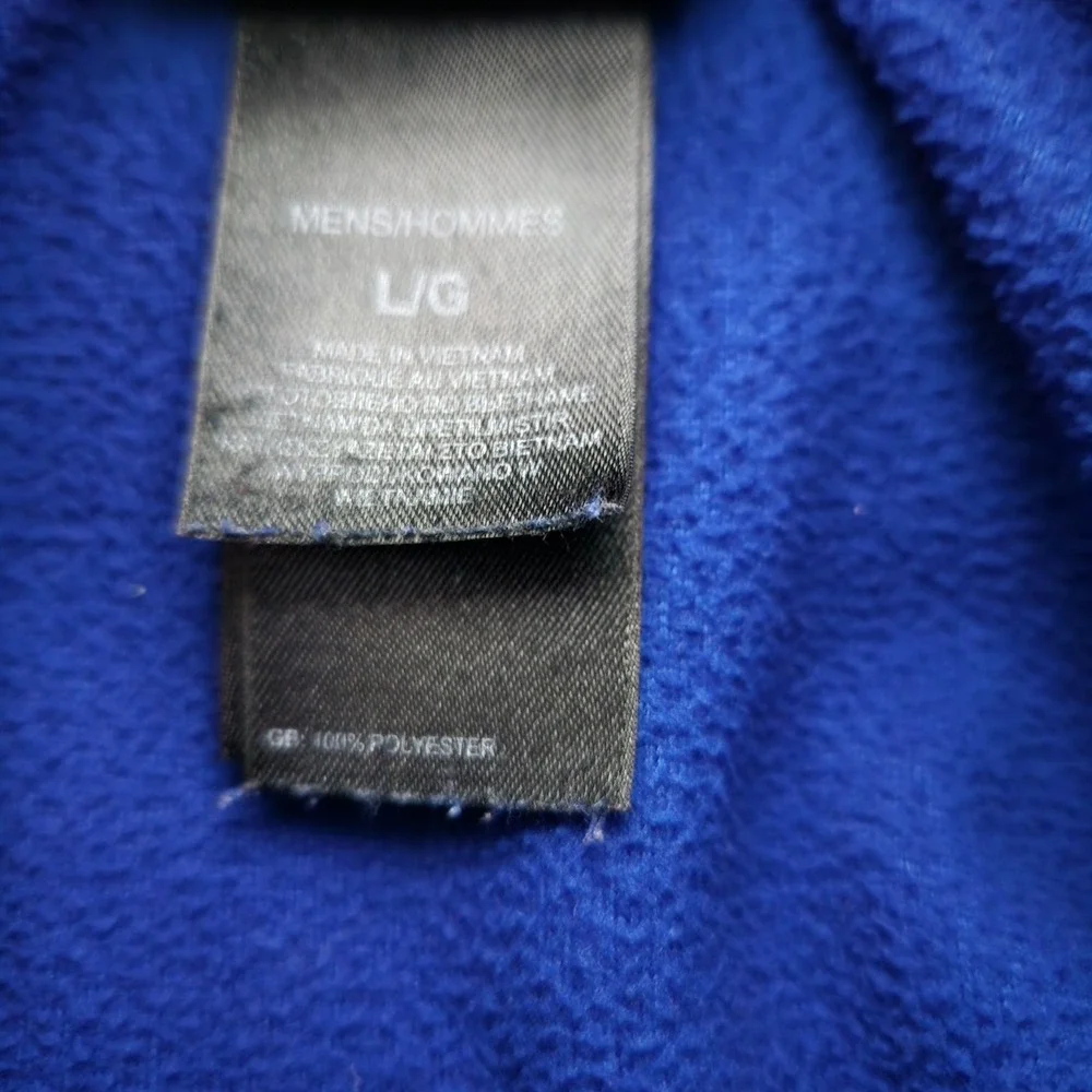 The North Face POLARTEC Classic Quarter Zip‎ Fleece Jacket Men L Blue Pullover - Picture 7 of 7